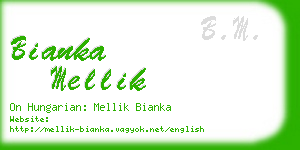 bianka mellik business card